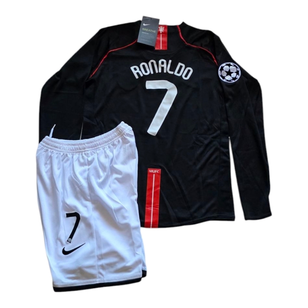 Cristiano Ronaldo #7 Manchester United Soccer Set For Kids Champions League